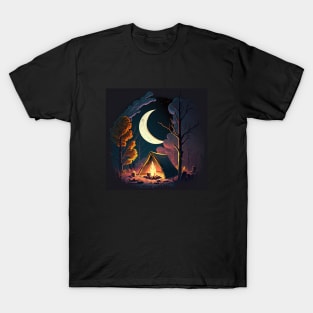 Camping Adventure in the Forest, Campfire T-Shirt